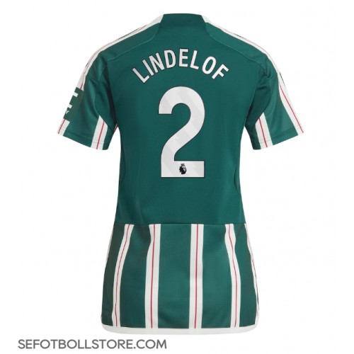 Manchester United Victor Lindelof #2 Replika Bortatröja Dam 2023-24 Kortärmad